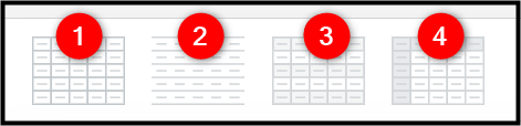 Table type toolbar