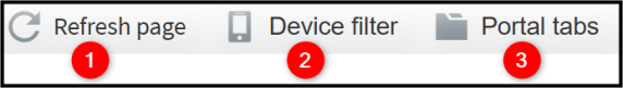 Navigation controls toolbar